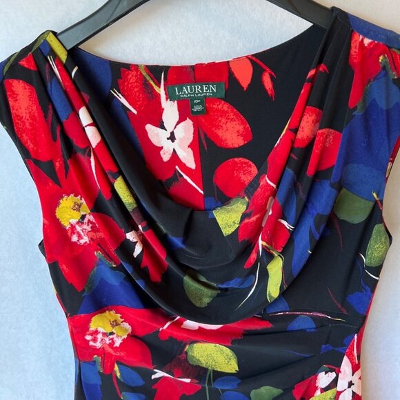 Lauren Ralph Lauren Colorful Floral Dress Size 10P - Picture 4 of 11